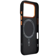 Чохол для мобільного телефону Armorstandart LikeCarbon2 SE MagCase Apple iPhone 17 Pro Kevlar Black Orange (ARM89164) (UA)
