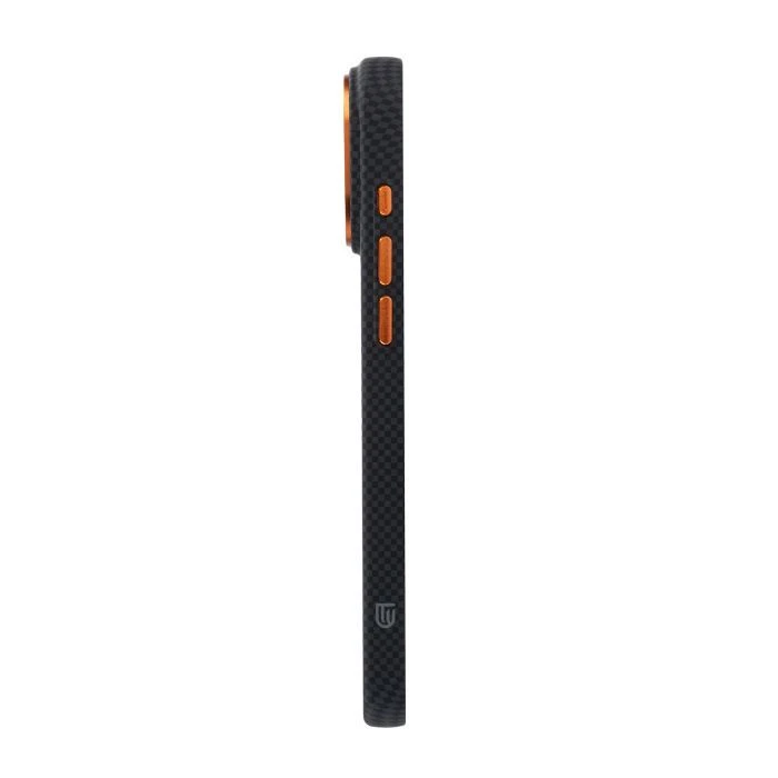 Чехол для мобильного телефона Armorstandart LikeCarbon2 SE MagCase Apple iPhone 17 Pro Kevlar Black Orange (ARM89164) (UA)