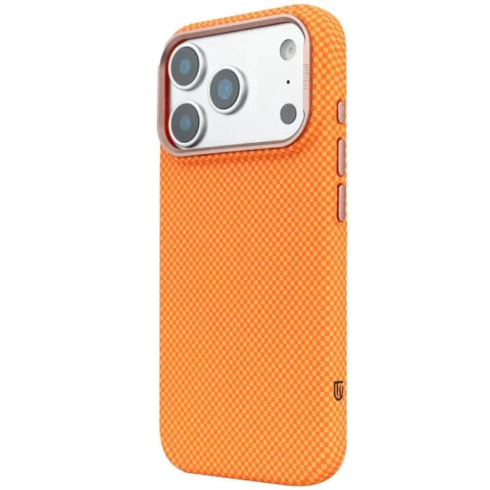 Чохол для мобільного телефону Armorstandart LikeCarbon2 SE MagCase Apple iPhone 17 Pro Kevlar Orange Rose Gold (ARM89168) (UA)