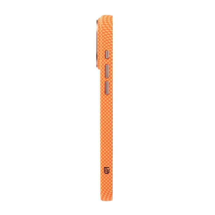 Чохол для мобільного телефону Armorstandart LikeCarbon2 SE MagCase Apple iPhone 17 Pro Kevlar Orange Rose Gold (ARM89168) (UA)