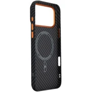 Чохол для мобільного телефону Armorstandart LikeCarbon2 SE MagCase Apple iPhone 17 Pro Max Black Orange (ARM89162) (UA)