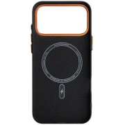Чохол для мобільного телефону Armorstandart LikeCarbon2 SE MagCase Apple iPhone 17 Pro Max Kevlar Black Orange (ARM89165) (UA)