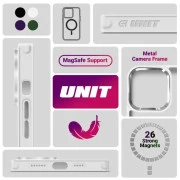 Чохол для мобільного телефону Armorstandart Unit MagCase Apple iPhone 17 Air Matte Clear Silver (ARM88999) (UA)