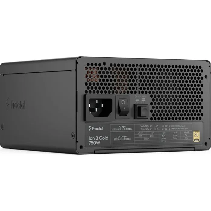 Fractal Design 750W Ion 3 Gold (FD-P-IA3G-750-EU) (UA) Потужність: 750 Вт; Модуль PFC: