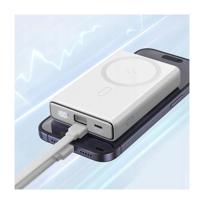 JOYROOM Magnetic Wireless 10000mAh 20W QC, USB-C In/Out White (JR-PBM01 / 6941237112545) (UA)