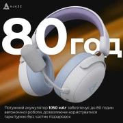 Наушники Ajazz AHM08 MAX 3-Mode White/Purple (AHM08-MAX-PWB) (UA)