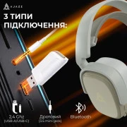 Наушники Ajazz AHM09 MAX 3-Mode Gray/White (AHM09-MAX-GW) (UA)