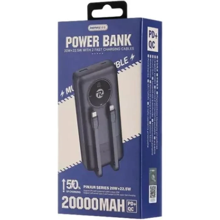 Remax 20000mAh, 22.5W, Black (RPP-38 / 45364) (UA) Ємність: 20000 mAh; Призначення: для