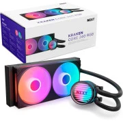 Система жидкостного охлаждения NZXT Kraken Core 240 Black with RGB fans Single Fra (RL-KR24C-B1) (UA)
