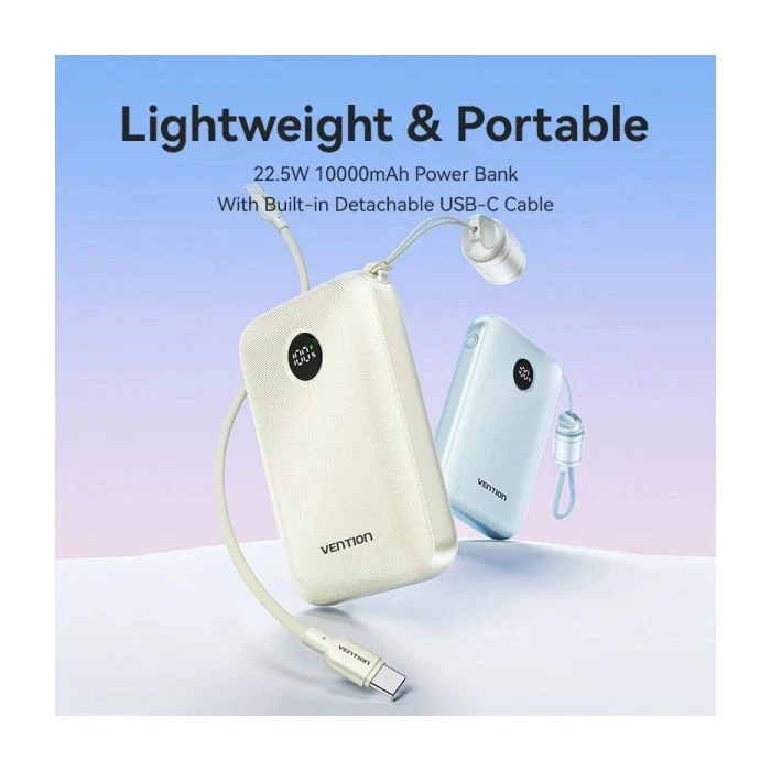 VENTION 10000mAh 22,5W Fast Charging, USB-A, 2xUSB-C Blue (FKAL0-C) (UA) Ёмкость: 10000 mAh; Выходной ток: 3 A;