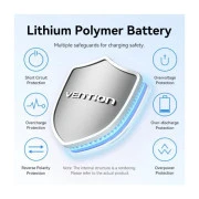 VENTION 10000mAh 22,5W PD, USB-A, USB-C In/Out, Lightning In/Out, LED display, Gold (FHZJ0) (UA)