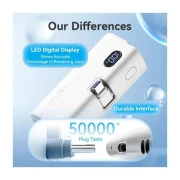 VENTION 4800mAh 22,5W PD, USB-C In/Out, LED display, with built-in USB-C cable White (FHQW0) (UA)