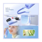 VENTION 5000mAh 20W PD, USB-C In/Out, Lightning In/Out, with cable, Gradient Blue (FHWL0) (UA)