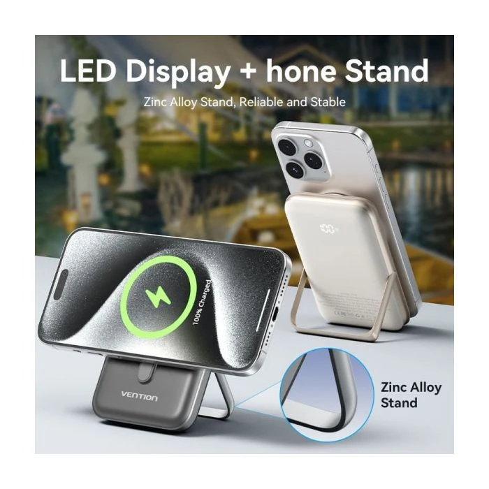 VENTION Magnetic Wireless 10000mAh 20W PD USB-C In/Out, QI-15W White (FHNW0) (UA)