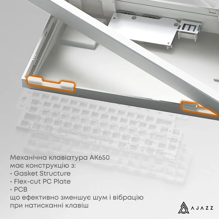 а Ajazz AK650 Day Dream Switch Gradient USB UA Black (AK650-DD-BG) (UA)