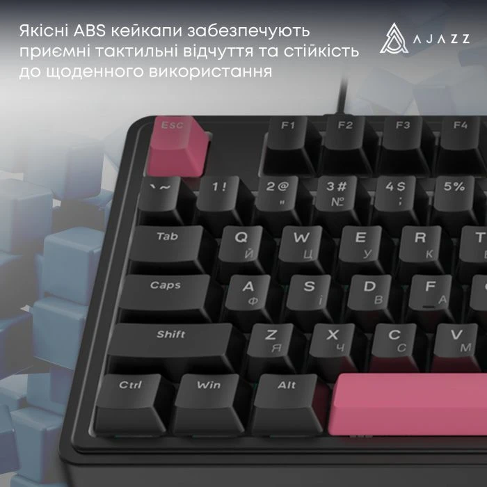 а Ajazz AK980 Red Switch USB UA Black (AK980-R-BR) (UA)