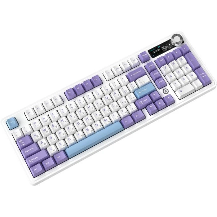 а Ajazz AK980 V2 Gift Switch V2 Wireless/Bluetooth/USB UA White/Blue (AK980-V2-G-PWB) (UA)