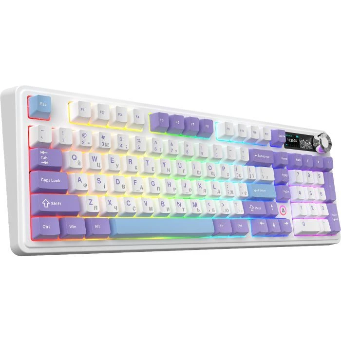 а Ajazz AK980 V2 Gift Switch V2 Wireless/Bluetooth/USB UA White/Blue (AK980-V2-G-PWB) (UA)