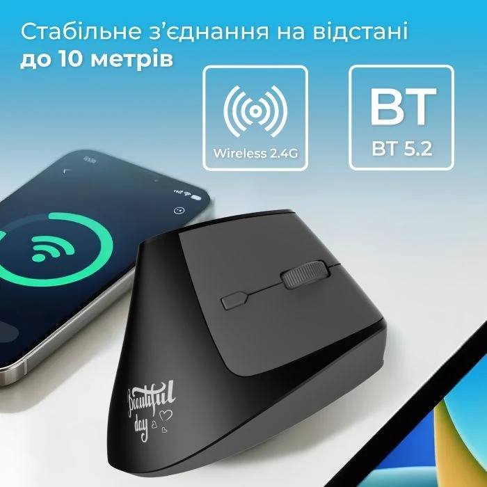 а Ajazz i300 Wireless/Bluetooth/USB Black (i300-B) (UA)