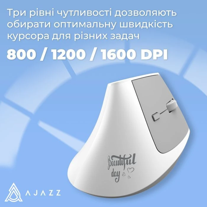 а Ajazz i300 Wireless/Bluetooth/USB White (i300-W) (UA)