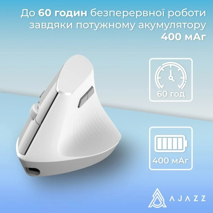 а Ajazz i300 Wireless/Bluetooth/USB White (i300-W) (UA)