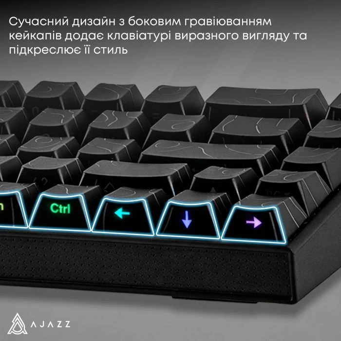 а Ajazz NK68 Red Switch USB UA Black (NK68-R-S-B) (UA)