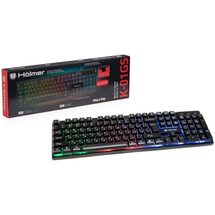 а Holmer K-01GS RGB Backlight USB UA Black (K-01GS) (UA)
