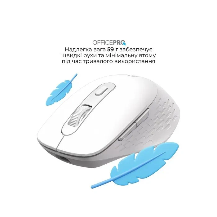 а OfficePro M265W Wireless/Bluetooth Silent Click White (M265W) (UA)