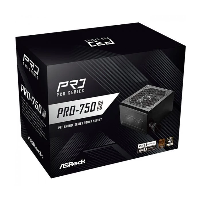 ASRock 750W (PRO-750B) (UA) Стандарт БП: ATX; Потужність: 750 Вт;