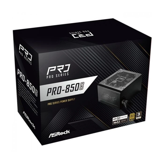 ASRock 850W (PRO-850G) (UA) Стандарт БП: ATX; Мощность: 850 Вт;