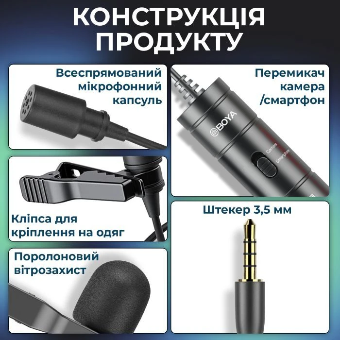 Boya BY-M1S Black (BY-M1S) (UA)