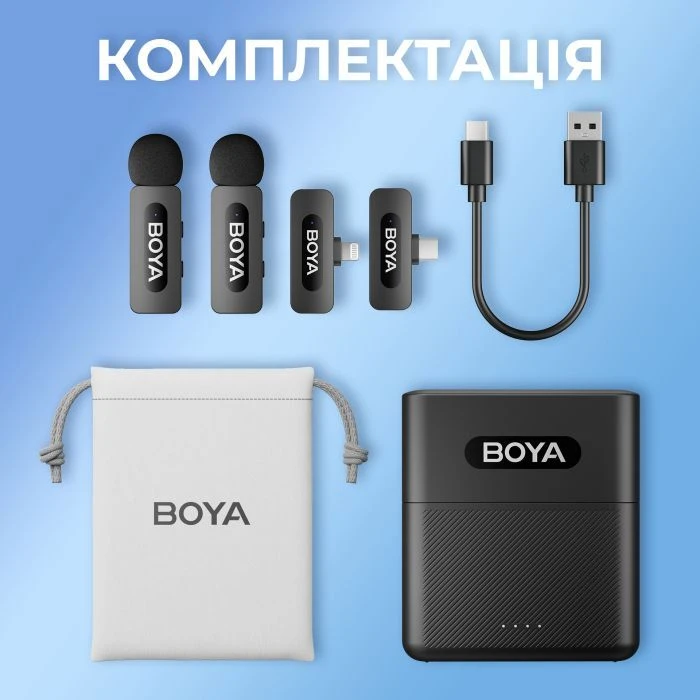 Boya BY-V3 combo Type-C/Lightning Black (BY-V3 Combo) (UA) Тип: конденсаторний;