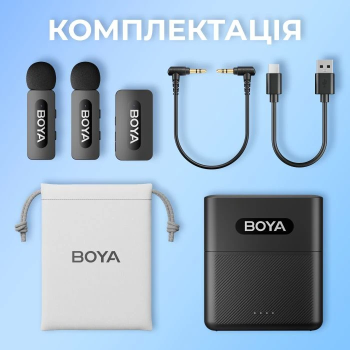 Boya BY-V35 3,5 мм/TRS Чорний (BY-V35) (UA) Тип: конденсаторний;