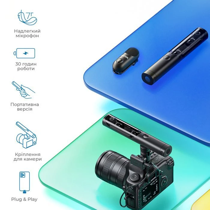 Boya Magic-02 Type-C/Lightning Black (Magic-02) (UA)