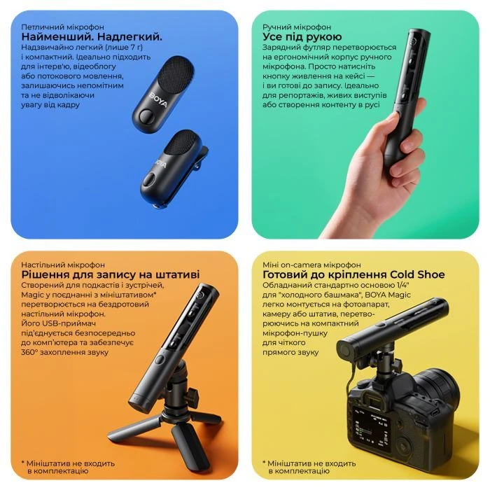 Boya Magic-02 Type-C/Lightning Black (Magic-02) (UA)