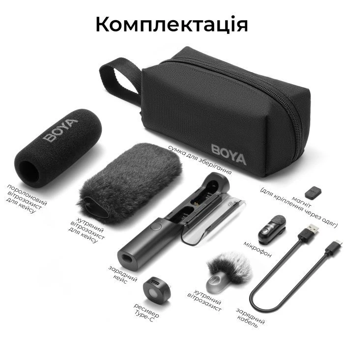 Boya Magic-07 Type-C Black (Magic-07) (UA)