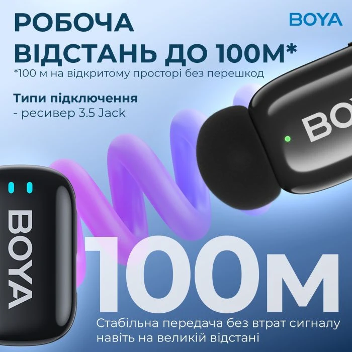 Boya mini-18 3,5 мм/TRS/Type-C Чорний (mini-18) (UA)