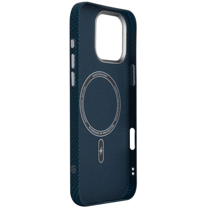Чехол для мобильного телефона Armorstandart LikeCarbon2 MagCase Apple iPhone 16 Pro Max Kevlar Dark Blue (ARM88593) (UA)