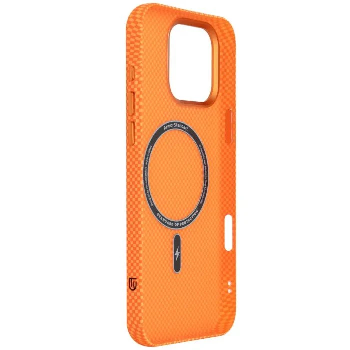 Чехол для мобильного телефона Armorstandart LikeCarbon2 MagCase Apple iPhone 16 Pro Max Kevlar Orange (ARM88595) (UA)