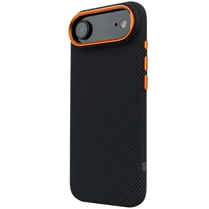 Чехол для мобильного телефона Armorstandart LikeCarbon2 SE MagCase Apple iPhone 17 Air Kevlar Black Orange (ARM89166) (UA)