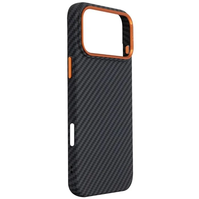 Чехол для мобильного телефона Armorstandart LikeCarbon2 SE MagCase Apple iPhone 17 Pro Max Black Orange (ARM89162) (UA)
