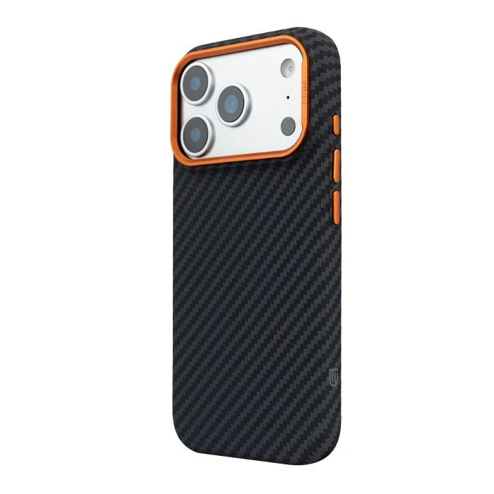 Чехол для мобильного телефона Armorstandart LikeCarbon2 SE MagCase Apple iPhone 17 Pro Max Black Orange (ARM89162) (UA)