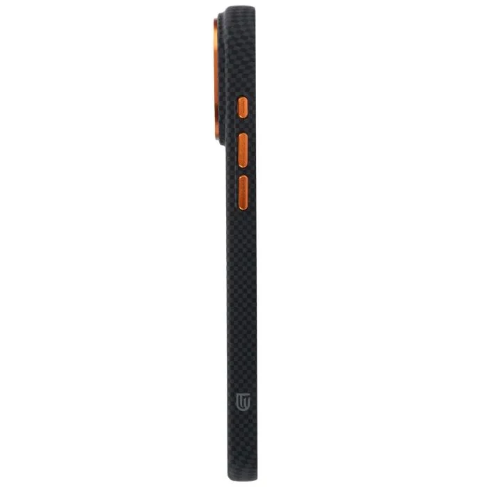Чохол для мобільного телефону Armorstandart LikeCarbon2 SE MagCase Apple iPhone 17 Pro Max Kevlar Black Orange (ARM89165) (UA)