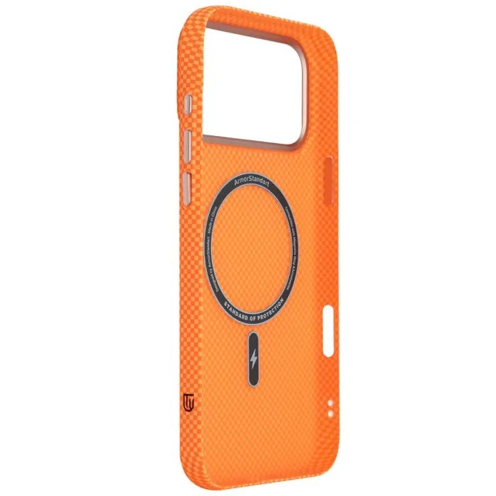 Чехол для мобильного телефона Armorstandart LikeCarbon2 SE MagCase Apple iPhone 17 Pro Max Kevlar Orange Rose Gold (ARM89169) (UA)