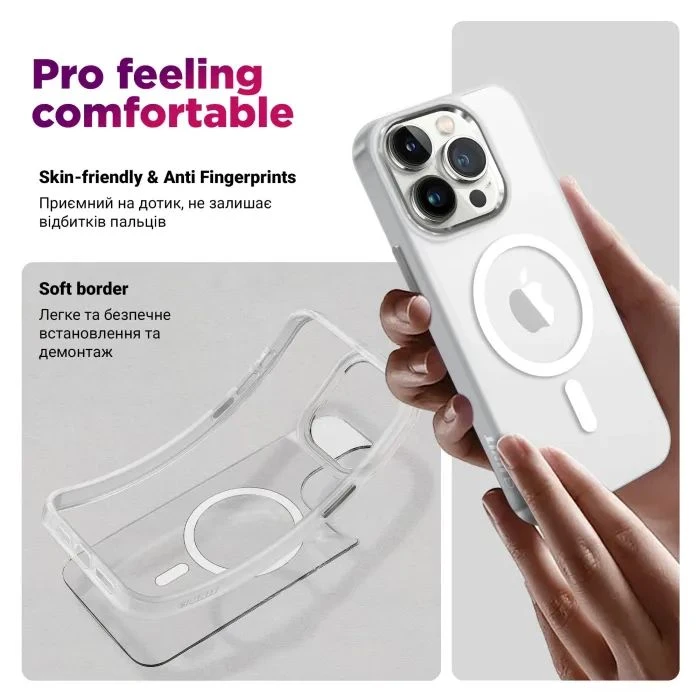 Чохол для мобільного телефону Armorstandart Unit MagCase Apple iPhone 17 Air Matte Clear Silver (ARM88999) (UA)