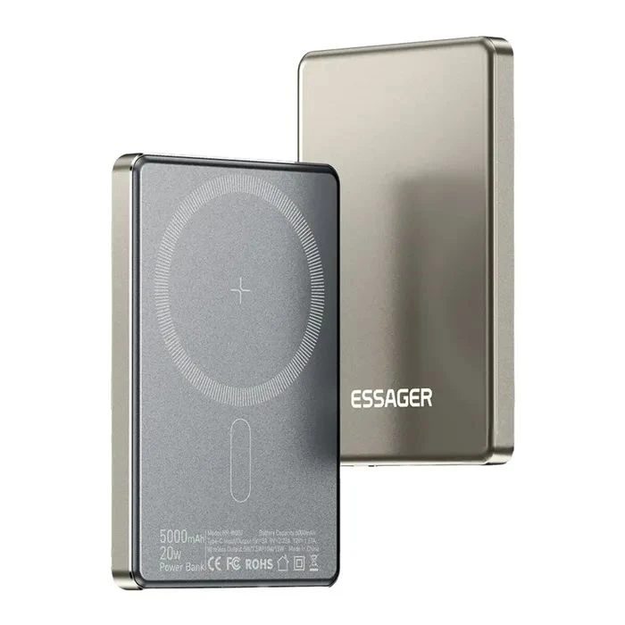 Essager 5000mAh Cross-border magnetic 20W PD QC/3.0 (EDY5K-YJ0A-Z) (UA) Ёмкость: 5000 mAh; Назначение: для