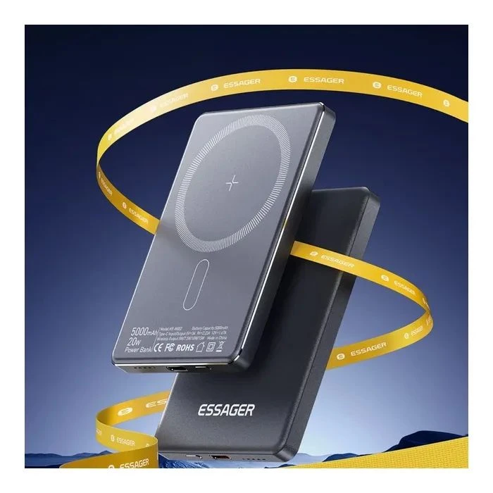 Essager 5000mAh Cross-border magnetic 20W PD QC/3.0 (EDY5K-YJ0A-Z) (UA)