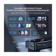 JOYROOM 20000mAh 22,5W PD, QC/3.0, 2*USB-A, Micro-USB, USB-C In/Out Black (JR-QP192) (UA)