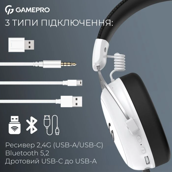 Наушники GamePro Asgard Skald 4-Mode White (HSW160W) (UA)