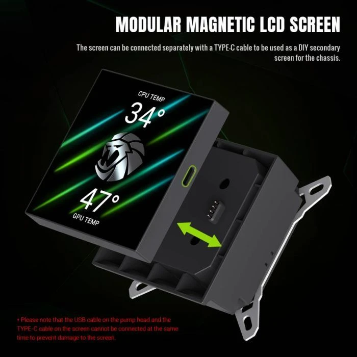 Система рідинного охолодження Gamemax GLACIER 360 LCD BK (UA)